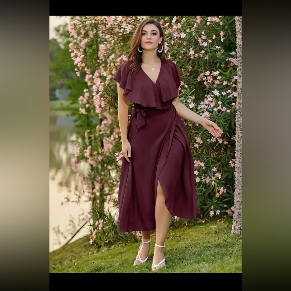 Shein 4XL burgundy woman’s dress
